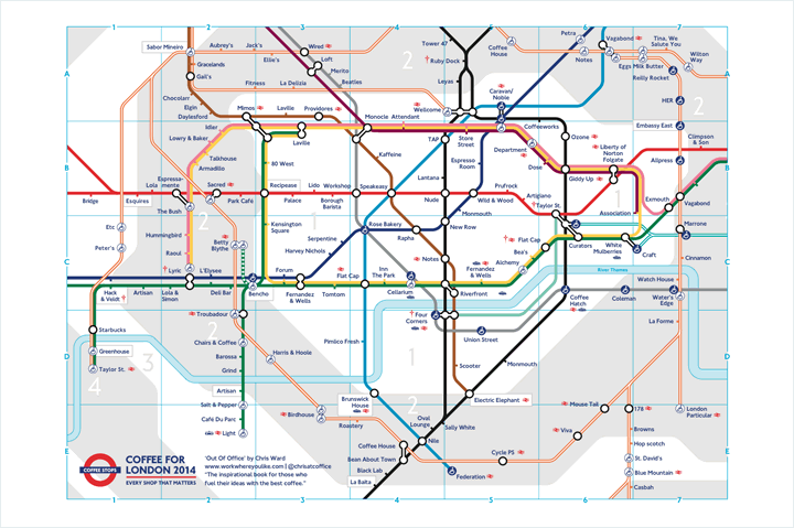 Coffee London Underground Map